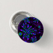 Abstrakte Blume Button (Vorne & Hinten)