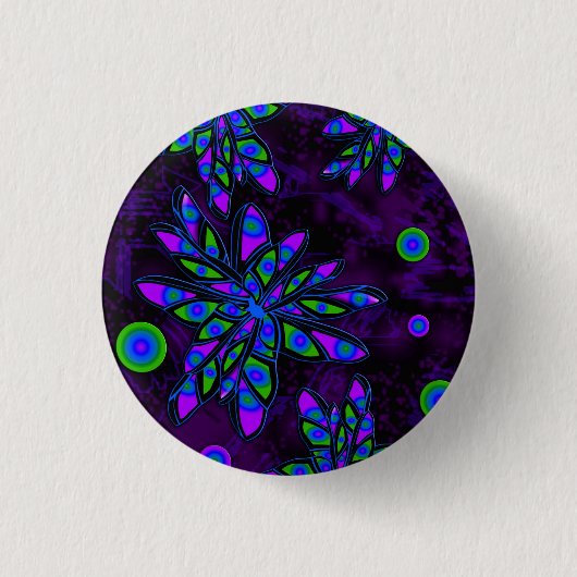 Abstrakte Blume Button (Vorderseite)