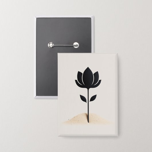 Abstrakte Blume Button (Vorderseite/Rückseite)