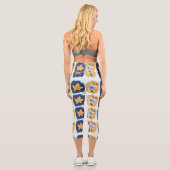 abstrakte Blume Capri Leggings (Rückseite)