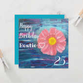 Abstrakte Blume Custom bestie Geburtstag Karte (Vorderseite/Rückseite Beispiel)