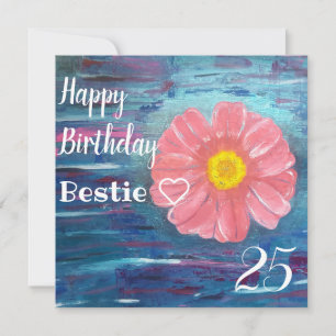 Abstrakte Blume Custom bestie Geburtstag Karte