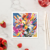 Abstrakte Blume der Alstroemeria Lebhaft Serviette (Beispiel)