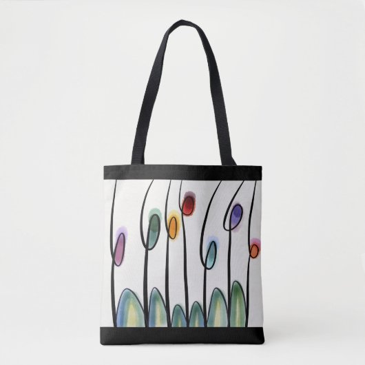 Abstrakte Blume der Moderne Tasche (Vorderseite)