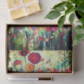 Abstrakte Blume der roten Navy-Malerei Seidenpapier (Geschenk)