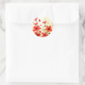 Abstrakte Blume des Impressionismus im Blut Runder Aufkleber (Tasche)