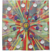 Abstrakte Blume Duschvorhang (Vorderseite)