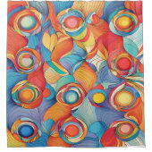 Abstrakte Blume Duschvorhang (Vorderseite)