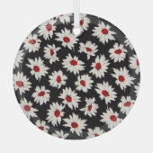 Abstrakte Blume, ein künstlerisches Wasserfarbmust Ornament Aus Glas (Vorderseite)