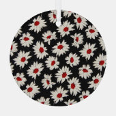 Abstrakte Blume, ein künstlerisches Wasserfarbmust Ornament Aus Glas (Rückseite)