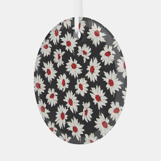 Abstrakte Blume, ein künstlerisches Wasserfarbmust Ornament Aus Glas (Vorderseite links)