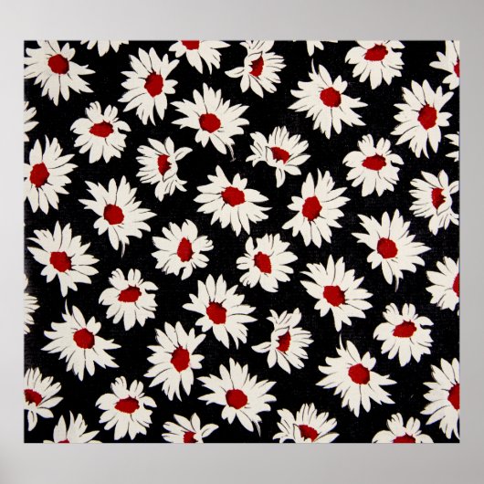 Abstrakte Blume, ein künstlerisches Wasserfarbmust Poster (Vorne)