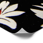 Abstrakte Blume, ein künstlerisches Wasserfarbmust Poster (Ecke)