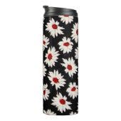 Abstrakte Blume, ein künstlerisches Wasserfarbmust Thermosbecher (Nach rechts gedreht)