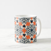 Abstrakte Blume: Einfach geometrisch Vintag Kaffeetasse (VorderseiteRechts)