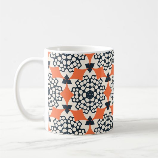 Abstrakte Blume: Einfach geometrisch Vintag Kaffeetasse (Links)