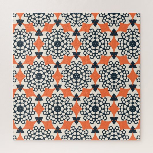 Abstrakte Blume: Einfach geometrisch Vintag Puzzle (Vertikal)