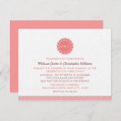 Abstrakte Blume Einladung (Vorne/Hinten)