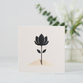 Abstrakte Blume Einladung (Stehend Vorderseite)