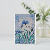 Abstrakte Blume Feiertagskarte (Stehend Vorderseite)