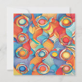 Abstrakte Blume Feiertagskarte (Vorderseite)