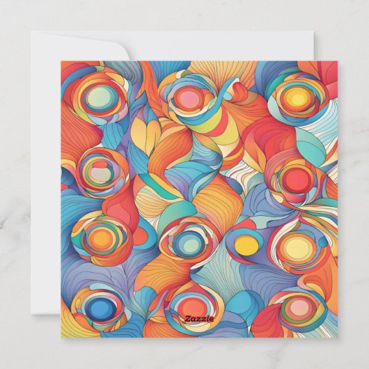 Abstrakte Blume Feiertagskarte (Rückseite)