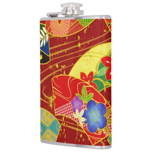 Abstrakte Blume Flachmann (Links)