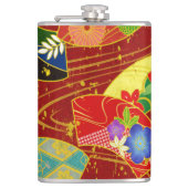 Abstrakte Blume Flachmann (Vorderseite)