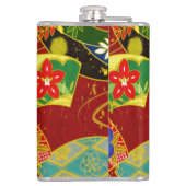 Abstrakte Blume Flachmann (Rückseite)