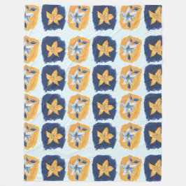 abstrakte Blume Fleecedecke