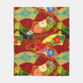 Abstrakte Blume Fleecedecke (Vorderseite)