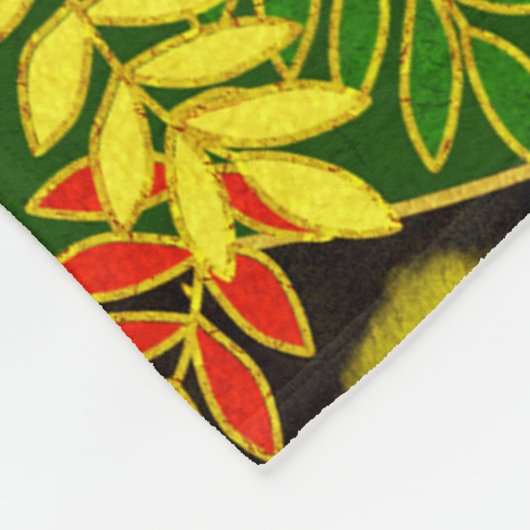 Abstrakte Blume Fleecedecke (Ecke)