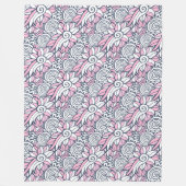 Abstrakte Blume Fleecedecke (Vorderseite)