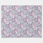 Abstrakte Blume Fleecedecke (Vorderseite (Horizontal))