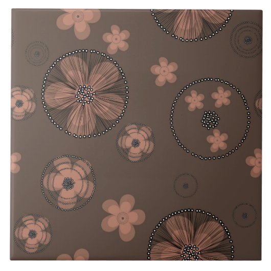 Abstrakte Blume Fliese (Vorderseite)
