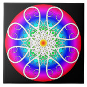 Abstrakte Blume Fliese (Vorderseite)