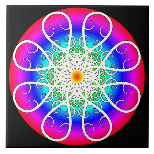 Abstrakte Blume Fliese (Vorderseite)