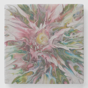 Abstrakte Blume Florenz Stone Untersetzer