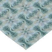 Abstrakte Blume Fraktal Aquamarin Tischdecke (Schrägansicht)