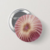 Abstrakte Blume Fraktal Kunst und Schatten Burgund Button (Vorne & Hinten)