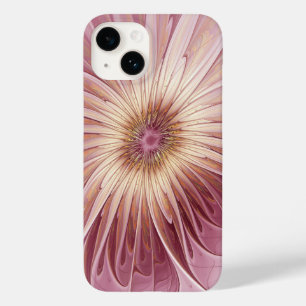 Abstrakte Blume Fraktal Kunst und Schatten Burgund Case-Mate iPhone 14 Hülle