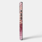 Abstrakte Blume Fraktal Kunst und Schatten Burgund Case-Mate iPhone Hülle (Rückseite / Links)