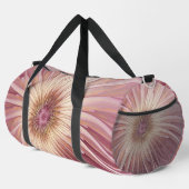Abstrakte Blume Fraktal Kunst und Schatten Burgund Duffle Bag (Rechte Ecke)