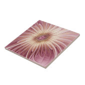 Abstrakte Blume Fraktal Kunst und Schatten Burgund Fliese (Seite)