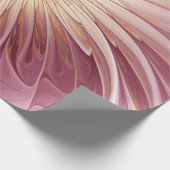 Abstrakte Blume Fraktal Kunst und Schatten Burgund Geschenkpapier (Ecke)