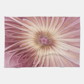 Abstrakte Blume Fraktal Kunst und Schatten Burgund Geschirrtuch (Horizontal)