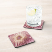 Abstrakte Blume Fraktal Kunst und Schatten Burgund Getränkeuntersetzer (Rechte Seite)