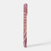 Abstrakte Blume Fraktal Kunst und Schatten Burgund iPhone 15 Hülle (Rechte Seite)