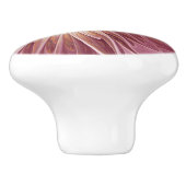 Abstrakte Blume Fraktal Kunst und Schatten Burgund Keramikknauf (Seitenansicht)