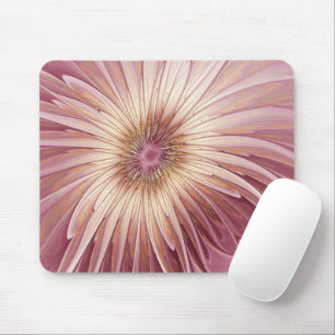 Abstrakte Blume Fraktal Kunst und Schatten Burgund Mousepad